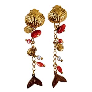 Coral Mermaid Earrings